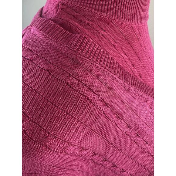 Diane Gilman Silk Cable Knit Sleeveless Top & Button Cardigan Set Plus Size 2X - Picture 8 of 16